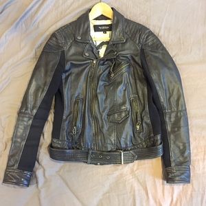 Vintage Black Leather Jacket from Oakwood (French)
